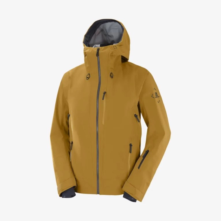 Yellow Salomon Outlaw 3L Shell Men's Ski Jackets | IE ZI1358